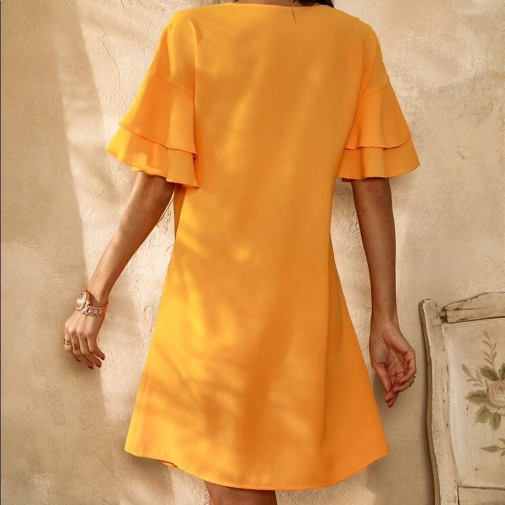 Boho layered butterfly sleeve tunic dress - Picture 2 of 7